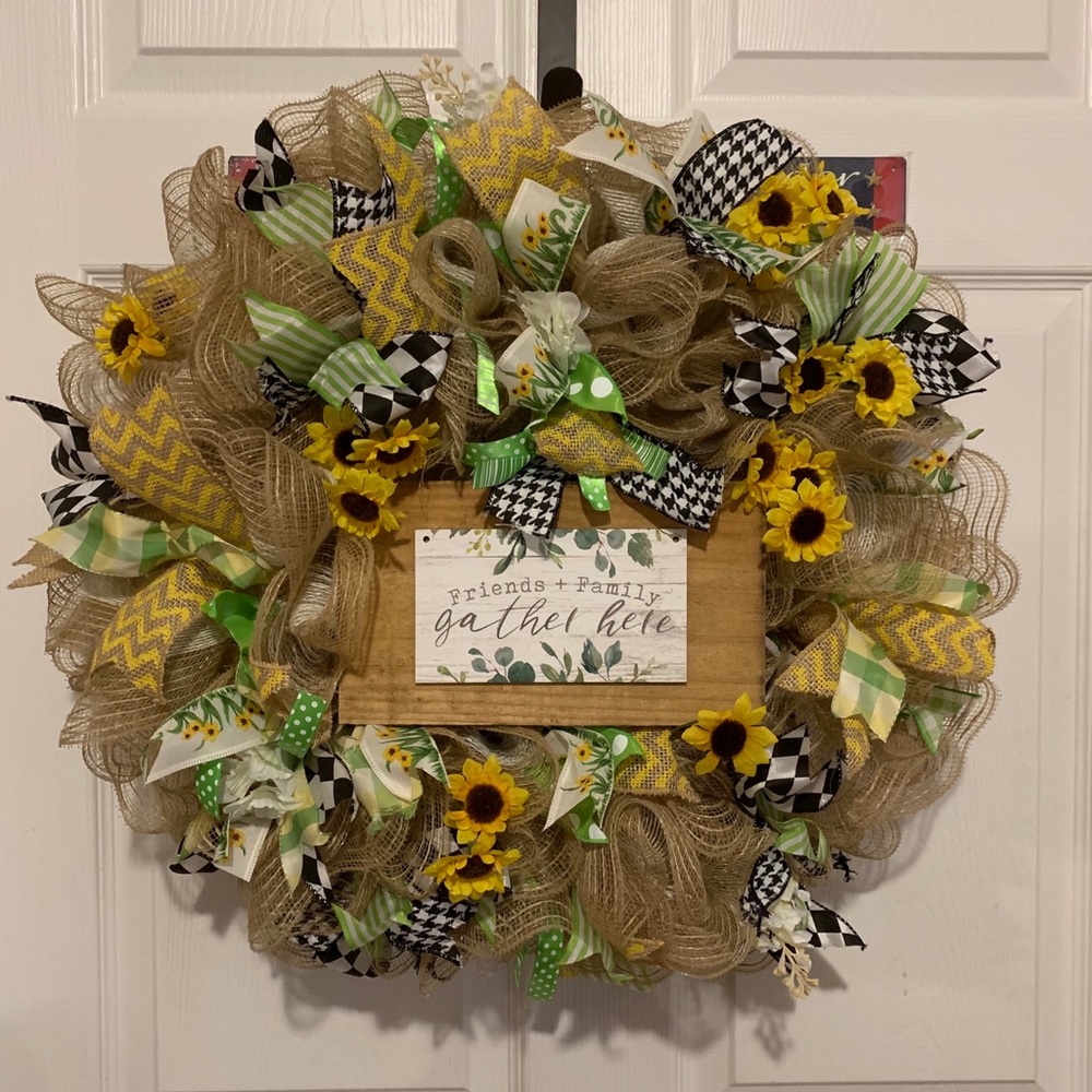 COPY - Gorgeous handmade deco mesh fall wreath